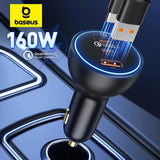 Carregador de carro Baseus 160W - USB tipo C