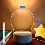 Quadro de Anotações Criativo LED Luz Noturna USB