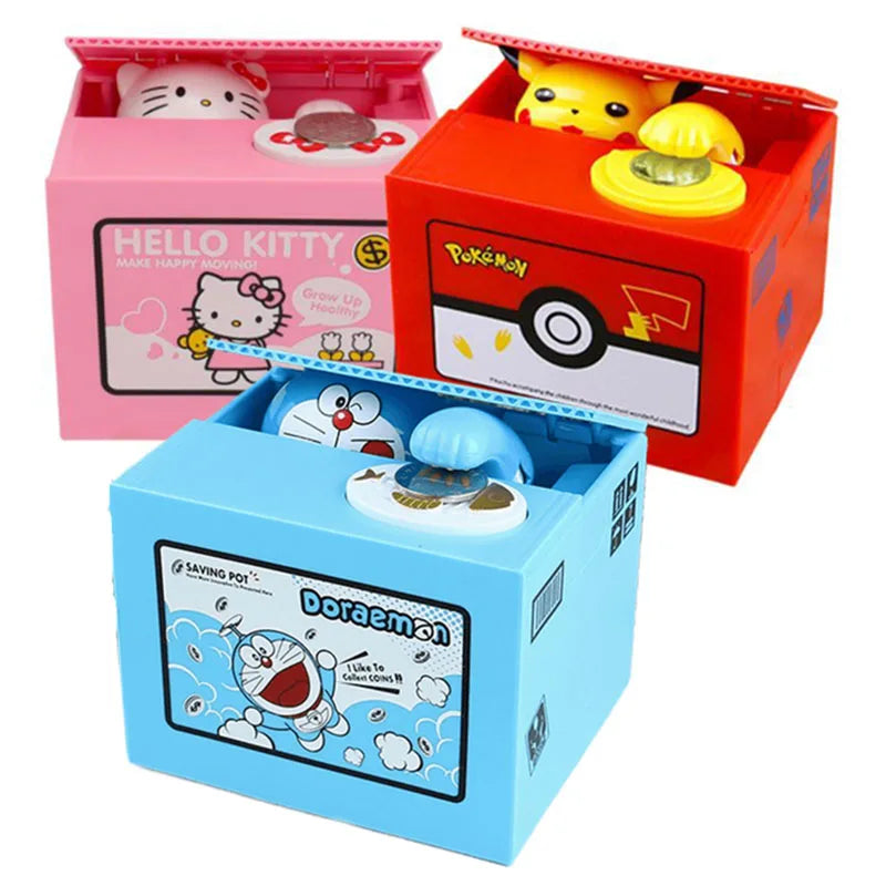 Cofre Eletrônico Doraemon Rouba Moeda