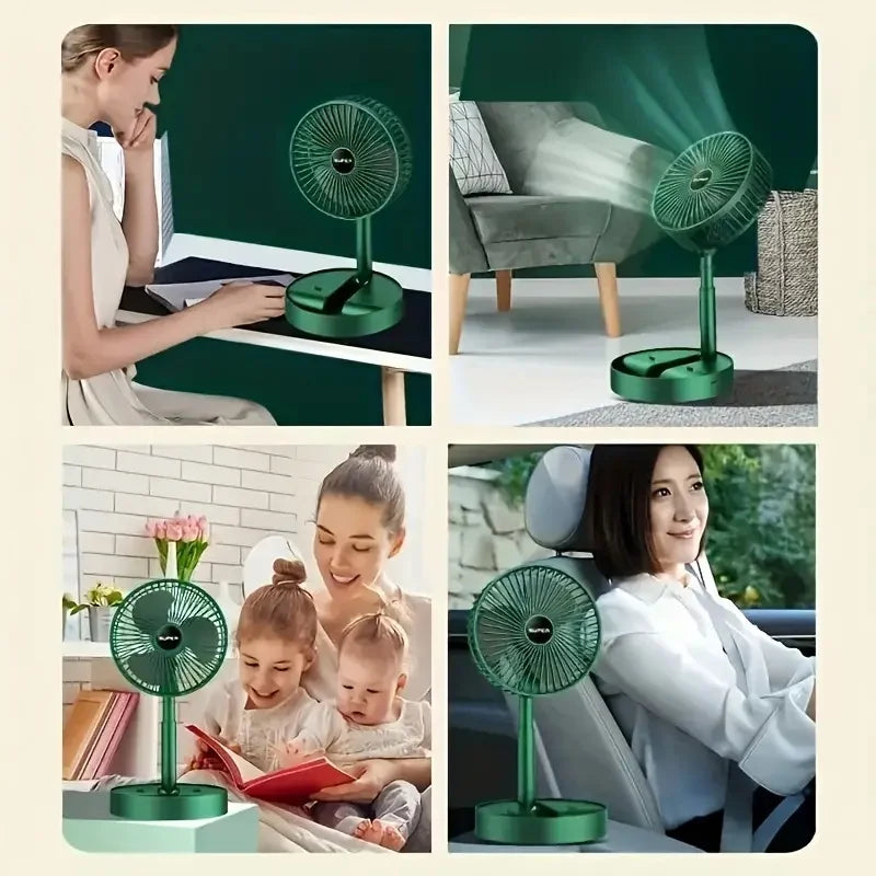 Ventilador Portátil Retrátil - Verde