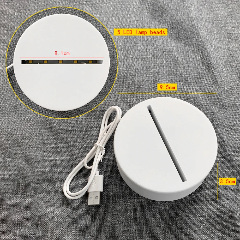 Quadro de Anotações Criativo LED Luz Noturna USB