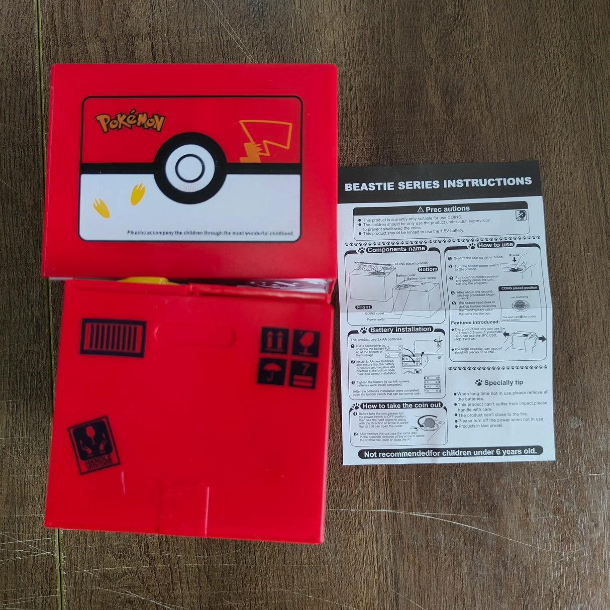 Cofre Eletrônico Pikachu Rouba Moeda