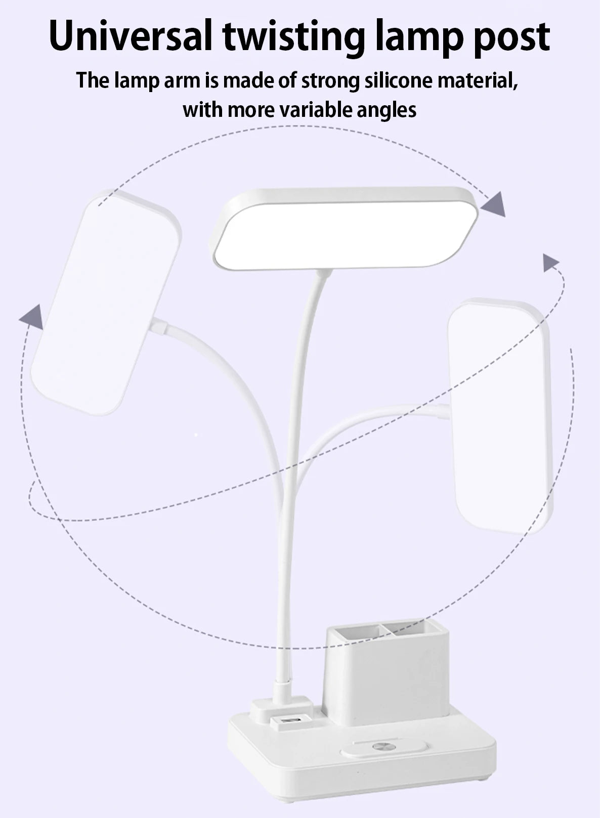 Luminaria 3 em 1 - Luminaria + Ventilador + Porta Canetas
